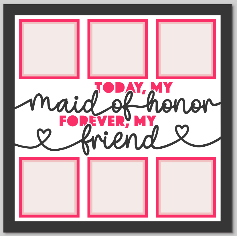 Today My Maid of Honour Personalised Picture Frame