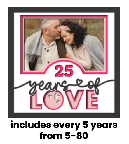 Years Together Personalised Picture Frame