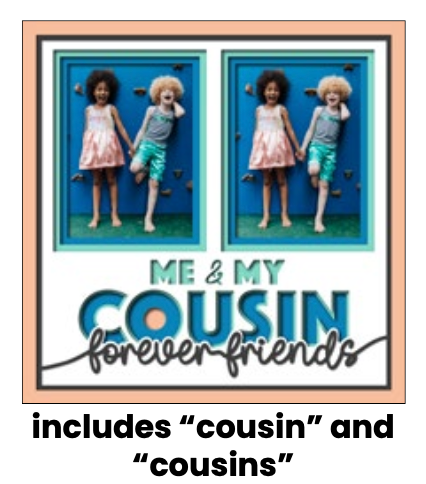 Me & My Cousins Personalised Picture Frame