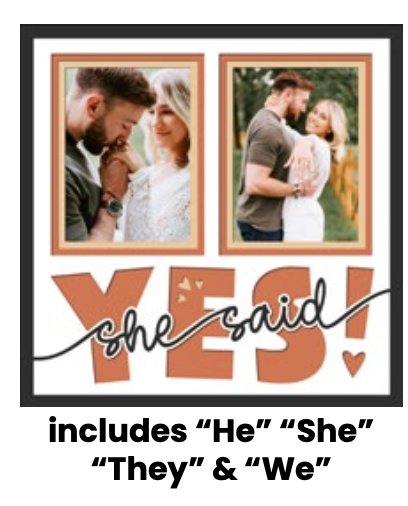 We Said Yes Personalised Picture Frame