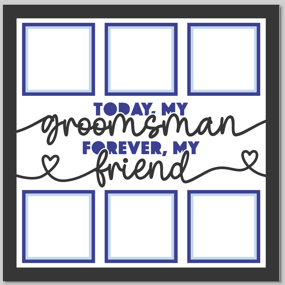 Today My Groomsman Personalised Picture Frame