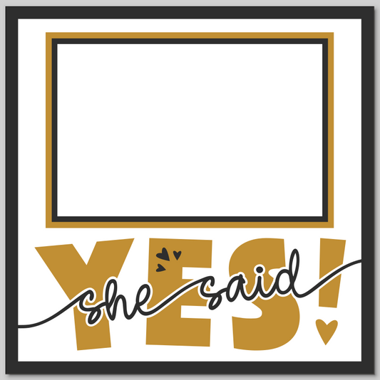 She Said Yes Personalised Picture Frame