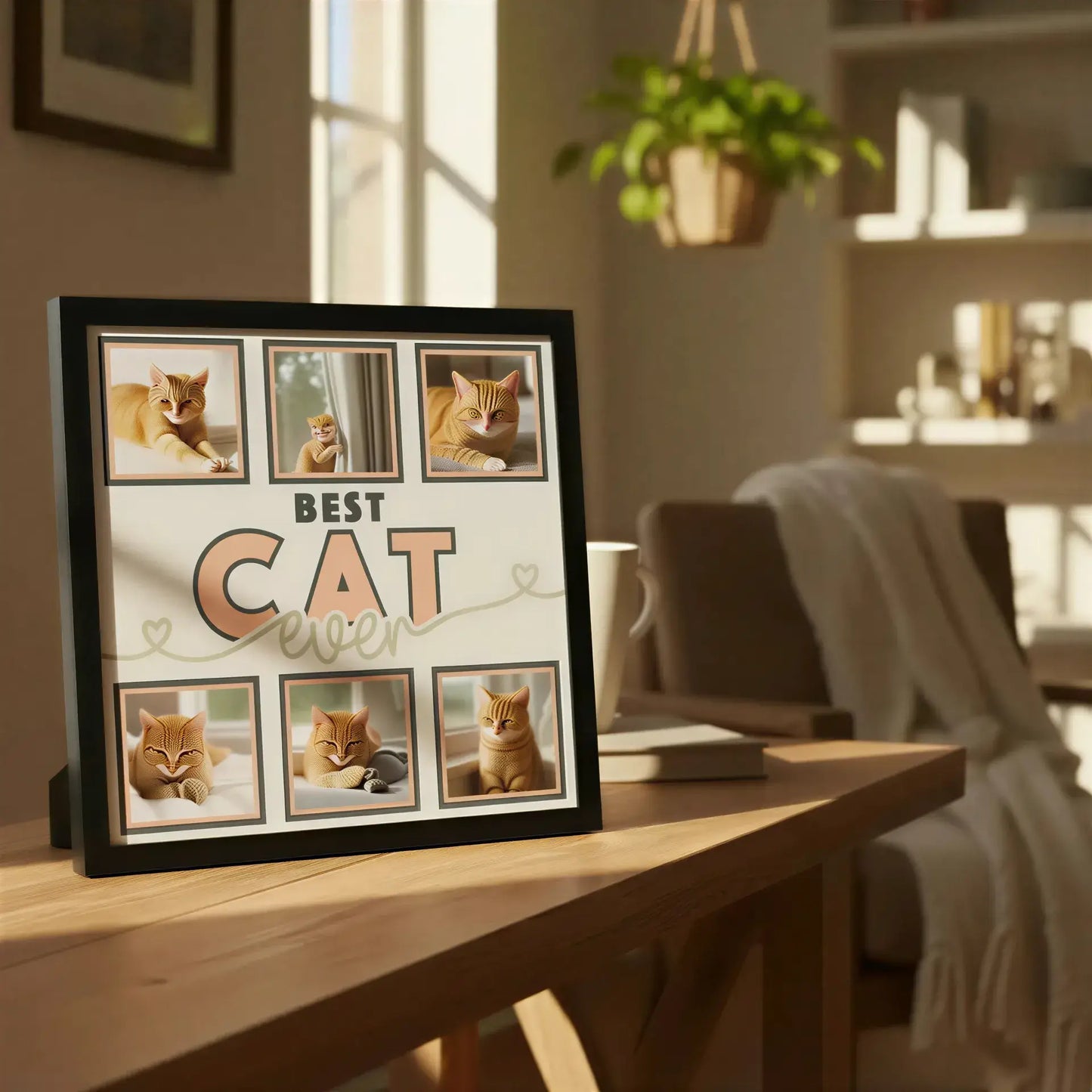 Decorative scrapbook page with 'Best Cat Ever' text and photo placeholders.