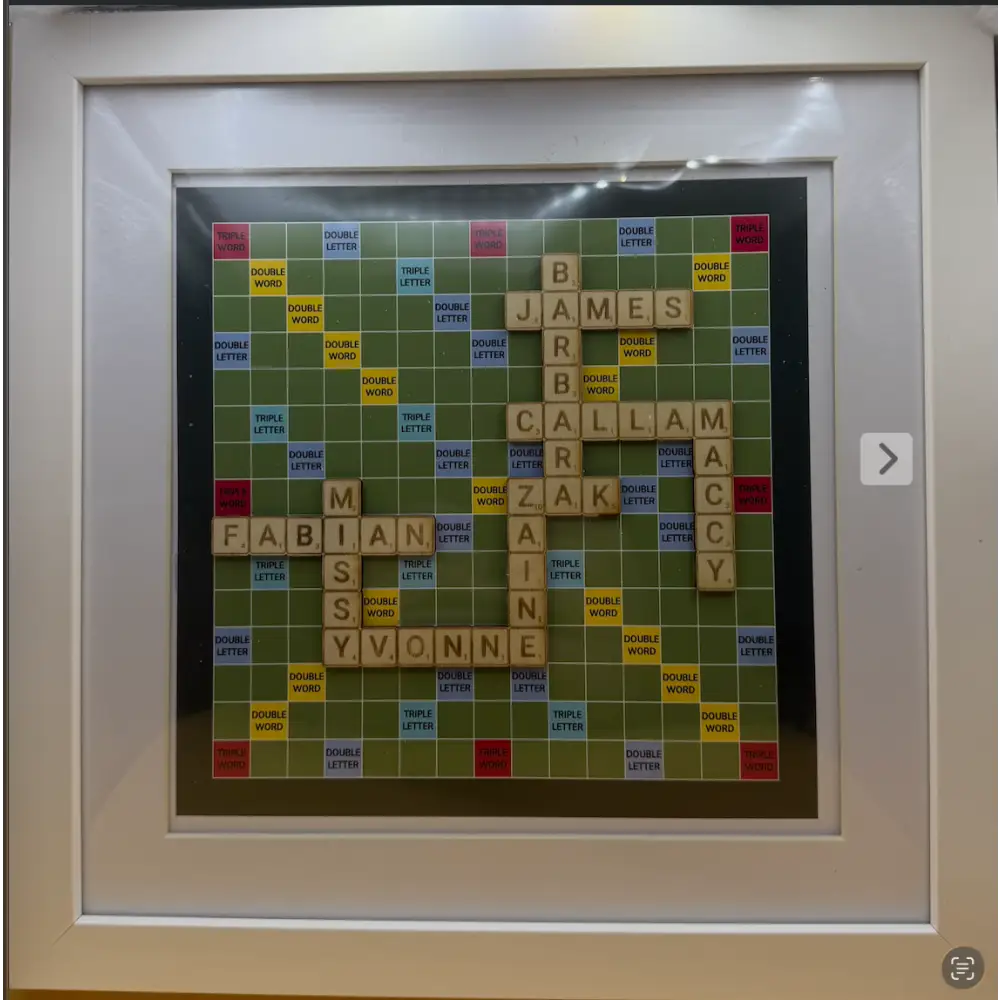 Family Scrabble Picture Frame - Home Décor