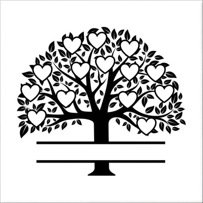 Family Tree Mirrors - 14 members / White - Home Décor