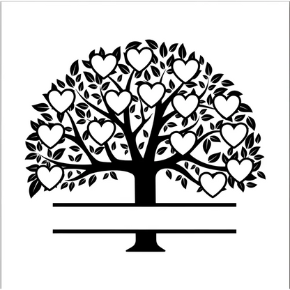 Family Tree Mirrors - 15 members / White - Home Décor
