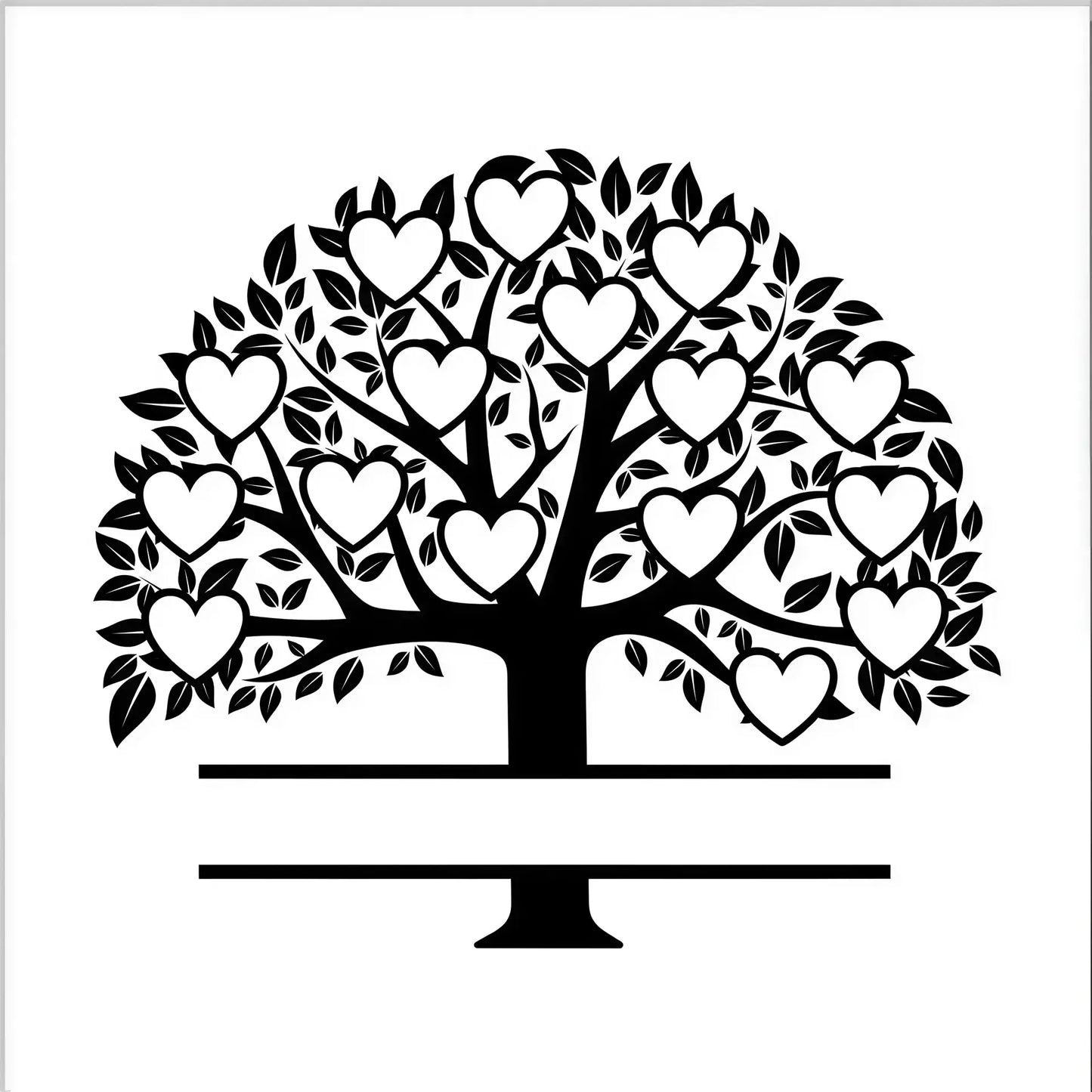 Family Tree Mirrors - 16 members / White - Home Décor