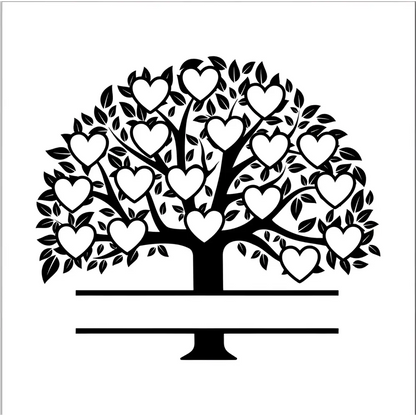 Family Tree Mirrors - 18 members / White - Home Décor
