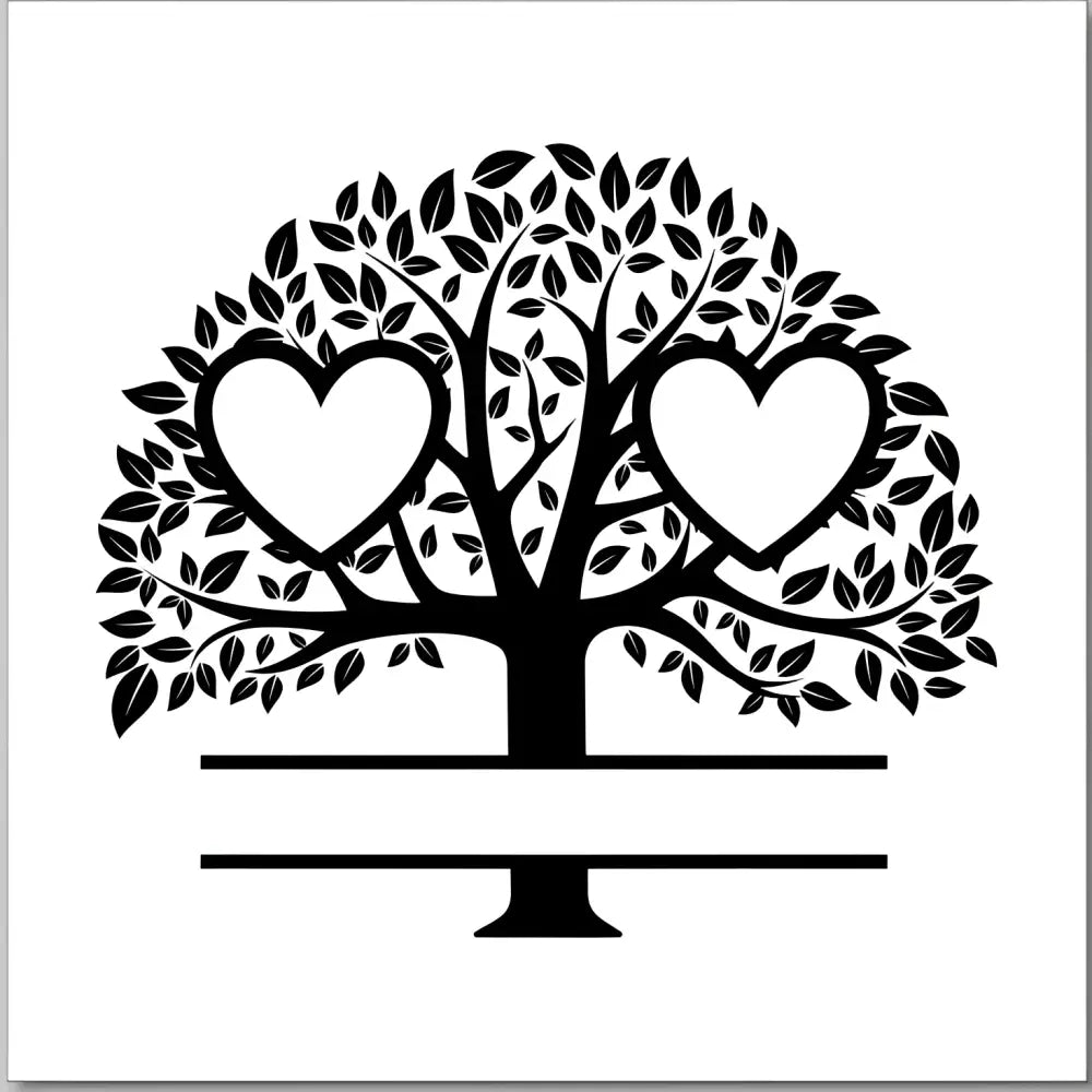 Family Tree Mirrors - 2 members / White - Home Décor