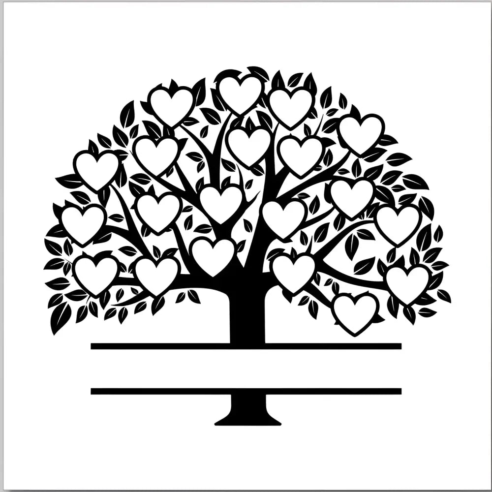 Family Tree Mirrors - 20 members / White - Home Décor