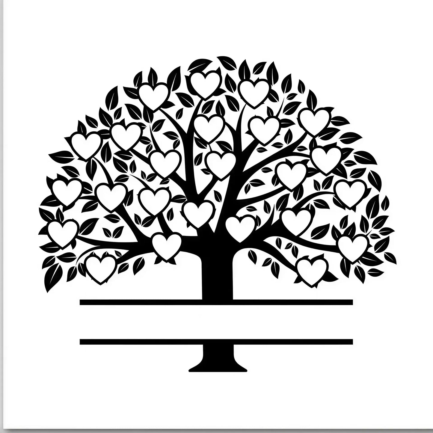Family Tree Mirrors - 23 members / White - Home Décor