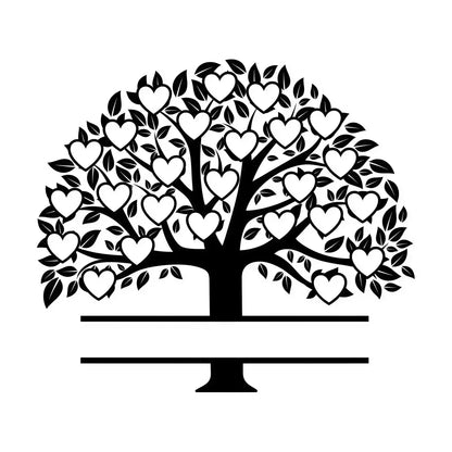 Family Tree Mirrors - 25 members / White - Home Décor