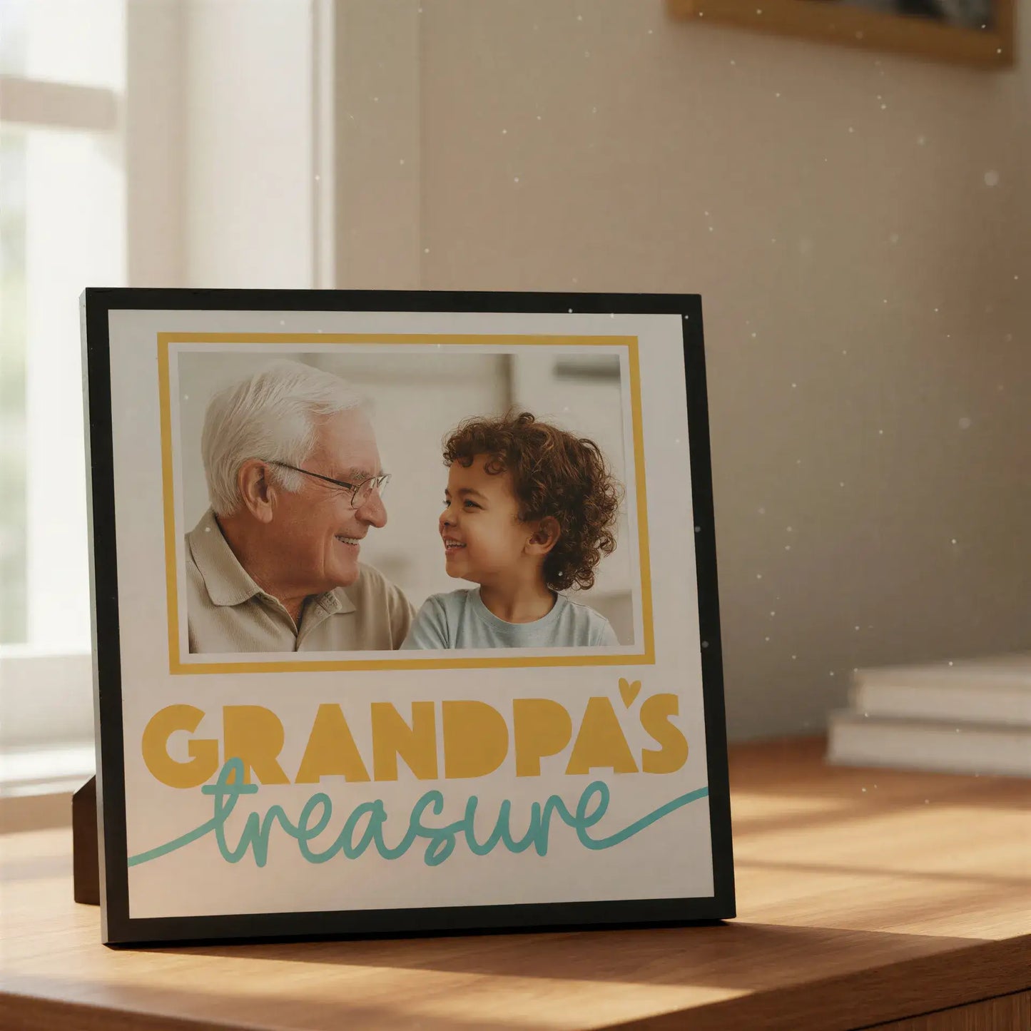 Great Grandpa’s Treasure - Personalised Picture Frame (1-6 Photos) - 1 Picture / 300x300mm / White - Home Décor