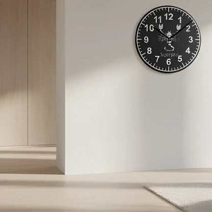 Slate Clock face with Scorpio zodiac symbol and numbers