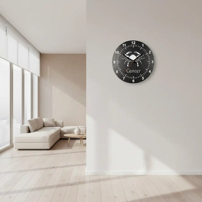 Slate Clock face with Cancer zodiac symbol and numbers