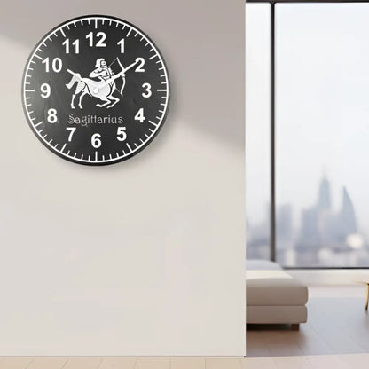 Sagittarius zodiac sign on a slate clock face design