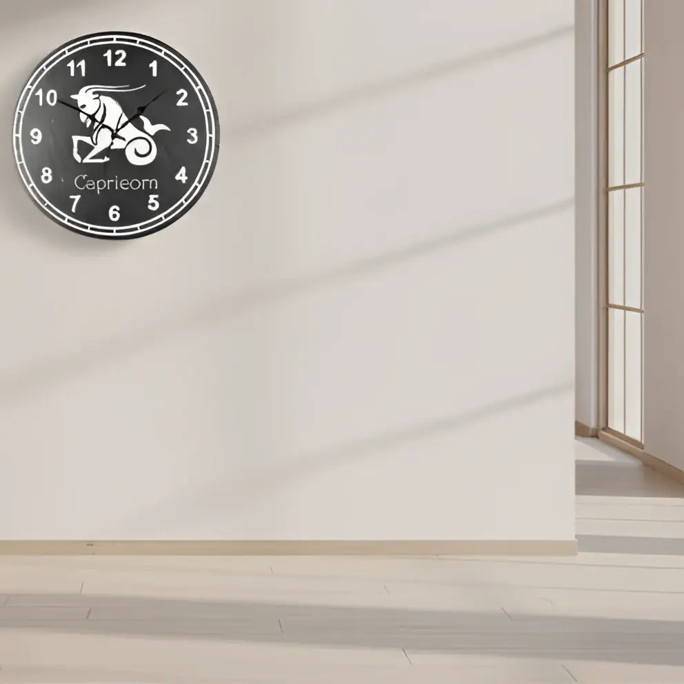 Slate Zodiac themed capricorn clock