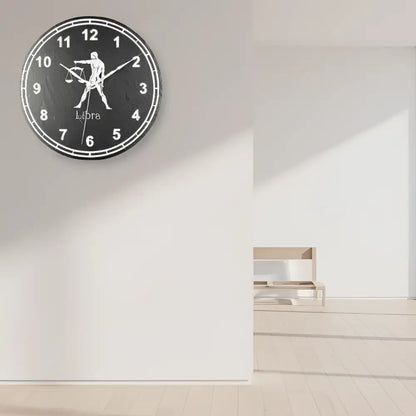 Slate Clock face with Libra zodiac sign symbol and numbers