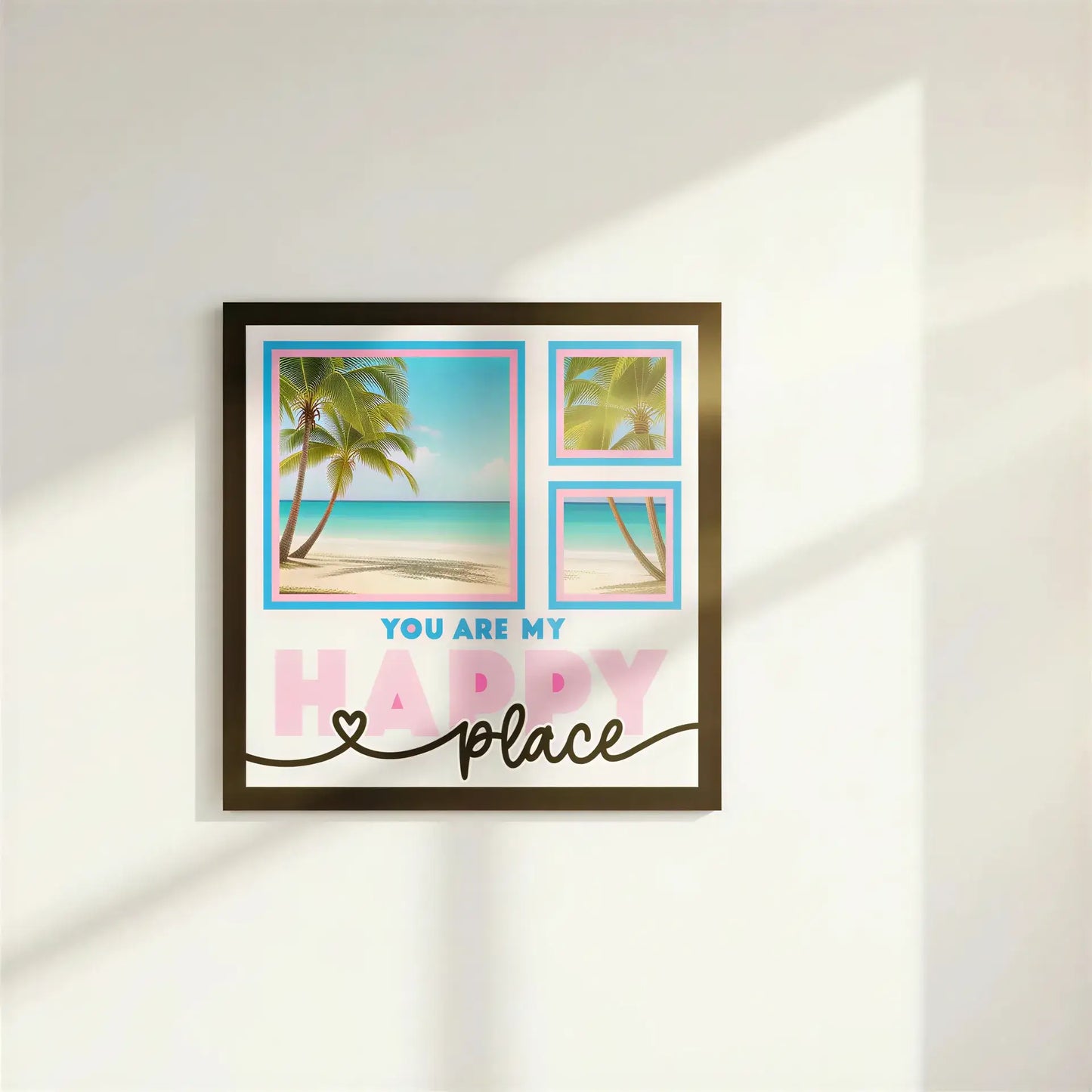 You Are My Happy Place Personalised Picture Frame - 3 Pictures / 300x300mm / White - Home Décor